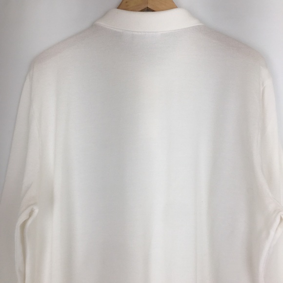 Lacoste Men’s Long Sleeve Classic Fit Polo Shirt White Size XL Preppy Casual - Picture 10 of 12
